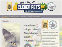 Tablet Screenshot of clever-pets-top.de